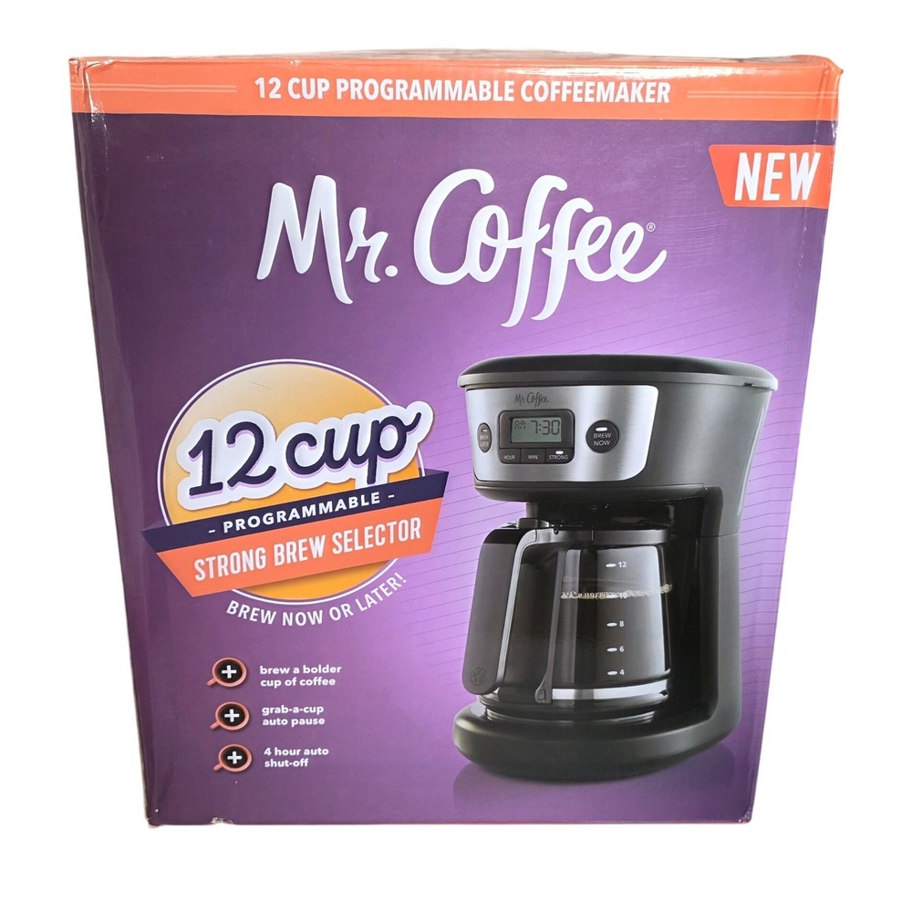 Mr. Coffee 12 Cup Programmable Coffeemaker Strong Brew BVMC-MSX23 Black Open Box